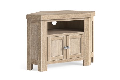 Normandy White Wash Corner TV Unit Normandy White Wash Corner TV Unit