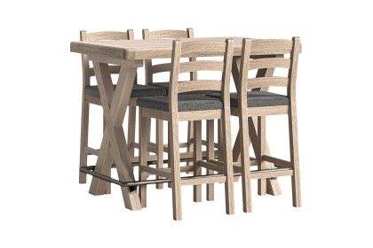 Normandy White Wash Bar Table Normandy White Wash Bar Table