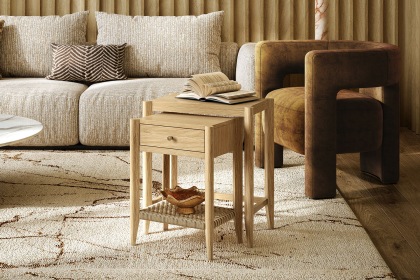 Sicily Oak Nest Of Tables Sicily Oak Nest Of Tables