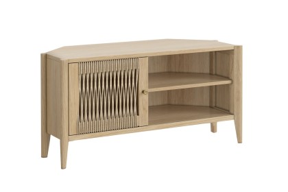 Sicily Oak 100cm Weave Corner TV Unit Sicily Oak 100cm Weave Corner TV Unit