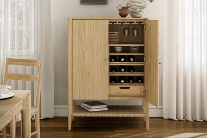 Sicily Oak Bar Drinks Cabinet Sicily Oak Bar Drinks Cabinet