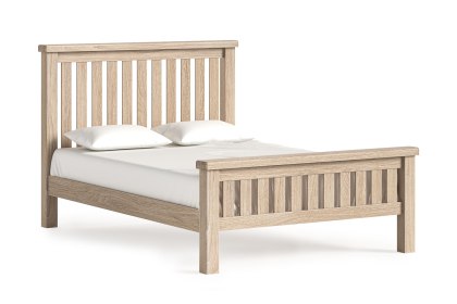 Normandy White Wash Slatted Bed Frame Normandy White Wash Slatted Bed Frame