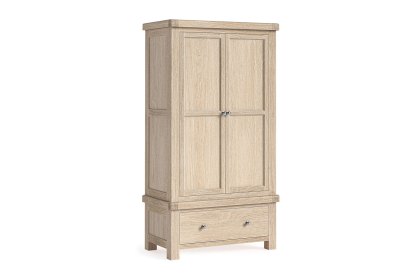 Normandy White Wash Gents Double Wardrobe Normandy White Wash Gents Double Wardrobe