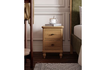 Verona Oak Slim Bedside Table Verona Oak Slim Bedside Table