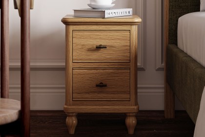 Verona Oak Slim Bedside Table Verona Oak Slim Bedside Table