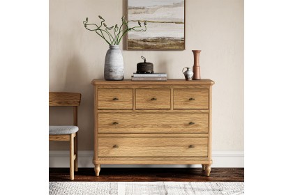 Verona Oak 3 Over 2 Chest of Drawers Verona Oak 3 Over 2 Chest of Drawers
