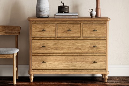Verona Oak 3 Over 2 Chest of Drawers Verona Oak 3 Over 2 Chest of Drawers