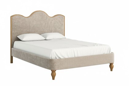 Verona Oak Oatmeal Upholstered Bed Frame Verona Oak Oatmeal Upholstered Bed Frame