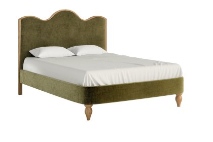 Verona Oak Olive Green Upholstered Bed Frame Verona Oak Olive Green Upholstered Bed Frame