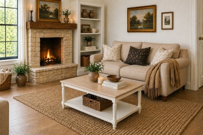 Provence Painted Off-White Oak Coffee Table Provence Painted Off-White Oak Coffee Table