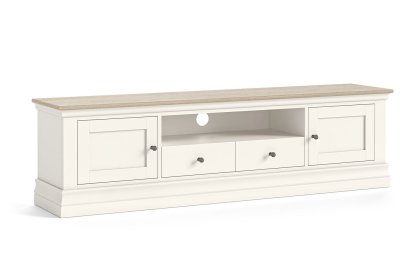 Provence Painted Off-White Oak Extra Large 180cm TV Unit Provence Painted Off-White Oak Extra Large 180cm TV Unit