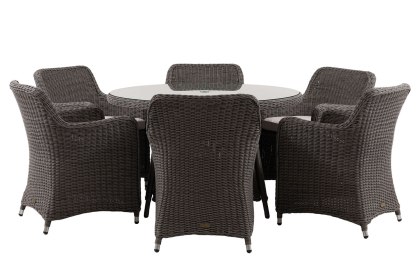 Gallery Direct Ascot Outdoor Round Dining Set & 6 Chairs Gallery Direct Ascot Outdoor Round Dining Set & 6 Chairs