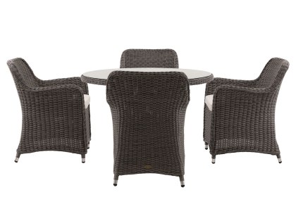 Gallery Direct Ascot Outdoor Round Dining Set & 4 Chairs Gallery Direct Ascot Outdoor Round Dining Set & 4 Chairs