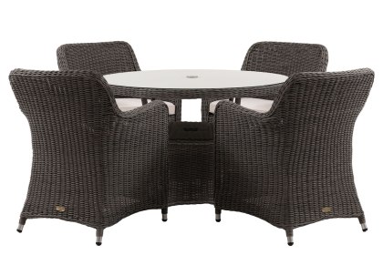 Gallery Direct Ascot Outdoor Round Dining Set & 4 Chairs Gallery Direct Ascot Outdoor Round Dining Set & 4 Chairs