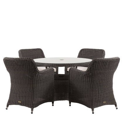 Gallery Direct Ascot Outdoor Round Dining Set & 4 Chairs Gallery Direct Ascot Outdoor Round Dining Set & 4 Chairs