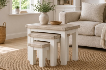 Windsor Country Oak Painted Nest of Tables Windsor Country Oak Painted Nest of Tables
