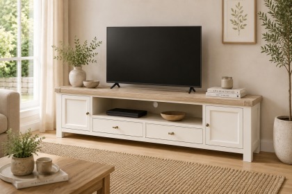 Windsor Country Oak Painted 210cm Large TV Unit Windsor Country Oak Painted 210cm Large TV Unit