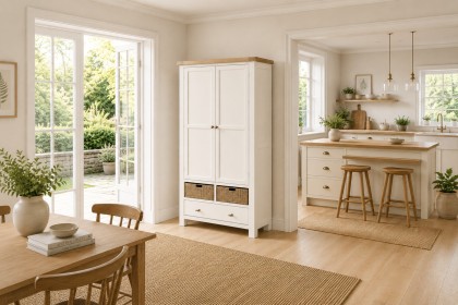 Windsor Country Oak Painted Kitchen Larder Unit Windsor Country Oak Painted Kitchen Larder Unit