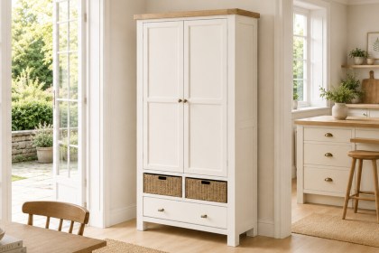 Windsor Country Oak Painted Kitchen Larder Unit Windsor Country Oak Painted Kitchen Larder Unit