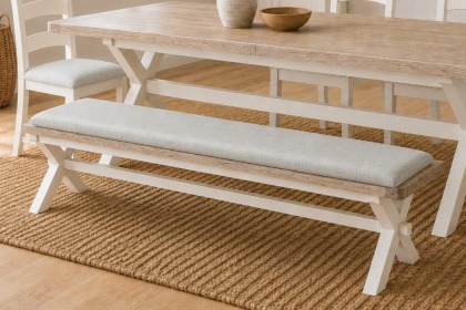 Windsor Country Oak Painted Cross-Leg Dining Bench Windsor Country Oak Painted Cross-Leg Dining Bench