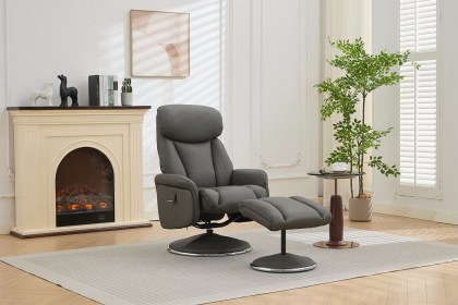 Sahara Full Leather Swivel Chair & Stool Sahara Full Leather Swivel Chair & Stool