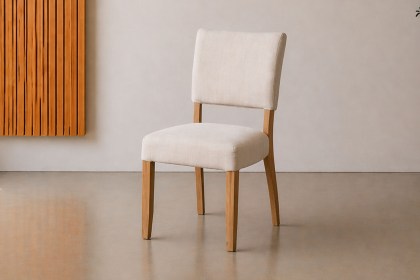 Burford Painted Oak Fully Upholstered Dining Chairs (Pair) Burford Painted Oak Fully Upholstered Dining Chairs (Pair)