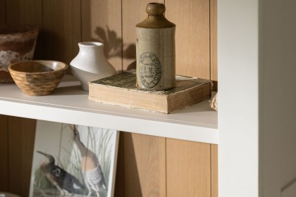 Burford Painted Oak Storage Bookcase Burford Painted Oak Storage Bookcase