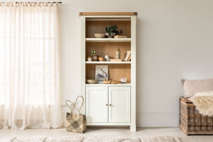 Burford Painted Oak Storage Bookcase Burford Painted Oak Storage Bookcase