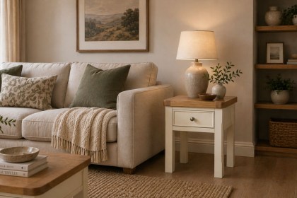 Burford Painted Oak Lamp Table Burford Painted Oak Lamp Table