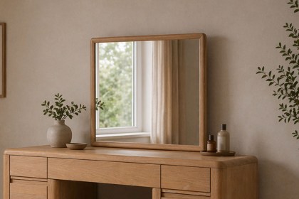 Flynn Natural Oak Dressing Table Mirror Flynn Natural Oak Dressing Table Mirror
