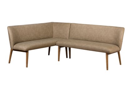 Spencer Taupe PU Leather Corner Bench Spencer Taupe PU Leather Corner Bench