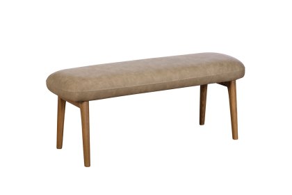 Spencer Taupe PU Leather Low Bench Spencer Taupe PU Leather Low Bench