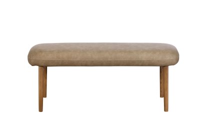 Spencer Taupe PU Leather Low Bench Spencer Taupe PU Leather Low Bench