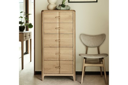 G Plan Maddison Oak 5 Drawer Tall Chest of Drawers G Plan Maddison Oak 5 Drawer Tall Chest of Drawers
