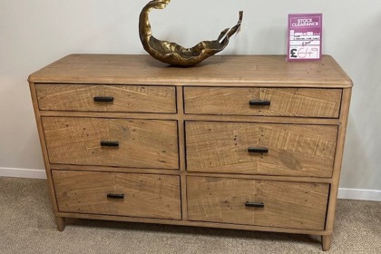 Ex-Display St Austell - Baker Jude Reclaimed Wood 6 Drawer Wide Chest of Drawers Ex-Display St Austell - Baker Jude Reclaimed Wood 6 Drawer Wide Chest of Drawers