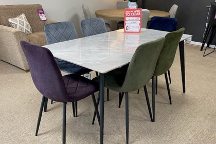 Ex-Display St Austell - Ivy 1.6m Dining Table + 6x Chairs Ex-Display St Austell - Ivy 1.6m Dining Table + 6x Chairs