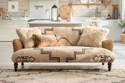 Tetrad Heritage Dakota Neutral Patterned Midi 2 Seater Sofa in Comanche and Cherokee Leather Fabric Tetrad Heritage Dakota Neutral Patterned Midi 2 Seater Sofa in Comanche and Cherokee Leather Fabric