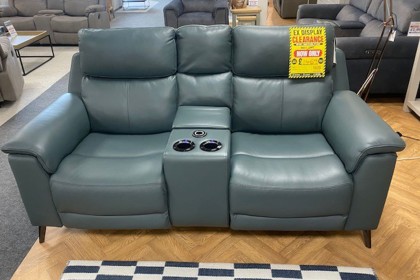 Ex-Display St Austell - Dixon 2 Seater Leather Power Recliner Sofa with Power Headrest Ex-Display St Austell - Dixon 2 Seater Leather Power Recliner Sofa with Power Headrest