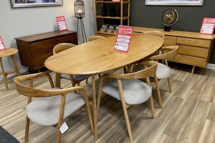 Ex-Display St Austell - Gallery Direct Madrid Natural Oak Extending Dining Table + 6 Chairs Ex-Display St Austell - Gallery Direct Madrid Natural Oak Extending Dining Table + 6 Chairs