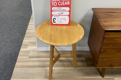 Ex-Display St Austell - Gallery Direct Madrid Natural Oak Round Side Table Ex-Display St Austell - Gallery Direct Madrid Natural Oak Round Side Table