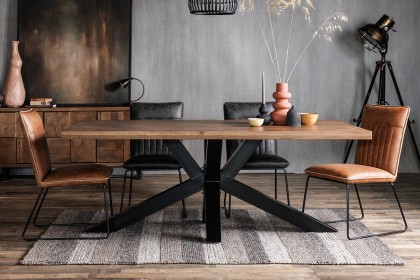 Soho Solid Oak 200cm Holburn Star Base Dining Table & 6 Cooper Dining Chairs Soho Solid Oak 200cm Holburn Star Base Dining Table & 6 Cooper Dining Chairs