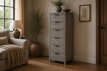 Tuscan Springs Reclaimed Wood 6 Drawer Tall Chest of Drawers Tuscan Springs Reclaimed Wood 6 Drawer Tall Chest of Drawers