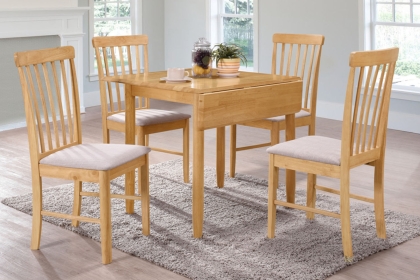 Alaska Oak Square Drop Leaf Dining Table Set & 4 Chairs Alaska Oak Square Drop Leaf Dining Table Set & 4 Chairs