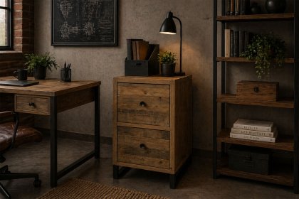 Nixon Reclaimed Wood 2 Drawer Filing Cabinet Nixon Reclaimed Wood 2 Drawer Filing Cabinet
