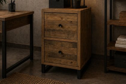 Nixon Reclaimed Wood 2 Drawer Filing Cabinet Nixon Reclaimed Wood 2 Drawer Filing Cabinet