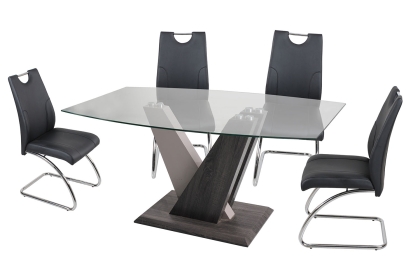 Zen Dining Chair in Black PU Finish Zen Dining Chair in Black PU Finish