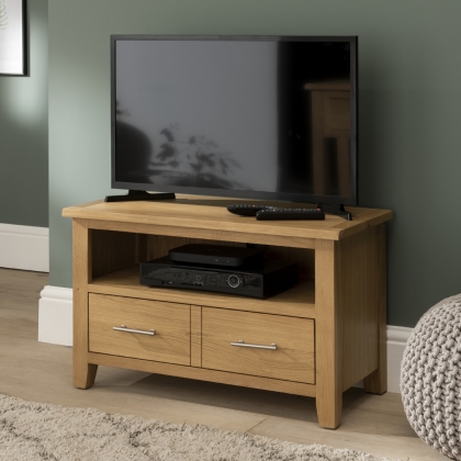 Chester Oak Small 2 Door 2 Drawer Sideboard Chester Oak Small TV Unit 80cm Wide Chester Oak Small 2 Door 2 Drawer Sideboard Chester Oak Small TV Unit 80cm Wide