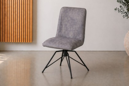 Lola Swivel Velvet Grey Dining Chair (Pair) Lola Swivel Velvet Grey Dining Chair (Pair)