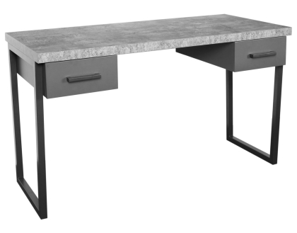 Forge Desk with Drawers Stone Effect Forge Desk with Drawers Stone Effect