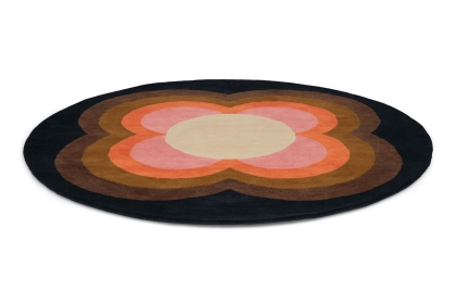 Orla Kiely Round Sunflower Pink Rug Orla Kiely Round Sunflower Pink Rug